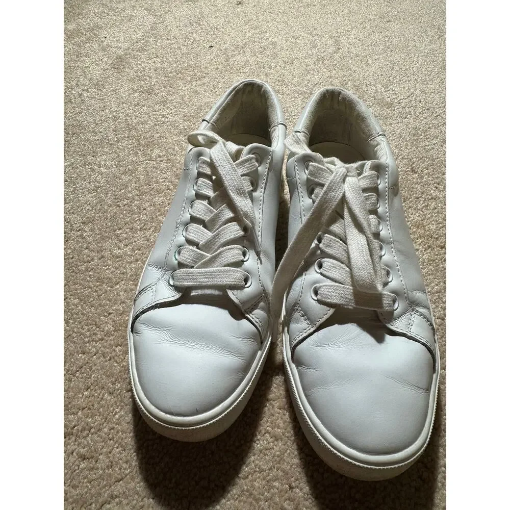 Sam Edelman‎ ETHYL White Leather Lace-Up Sneakers Women's Size 8M